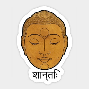 Buddha Sanskrit Peace Sticker